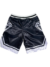 Load image into Gallery viewer, Blowin Dreams Satin Basketball Shorts {RED &amp; BLACK}
